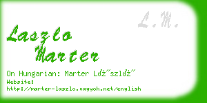 laszlo marter business card